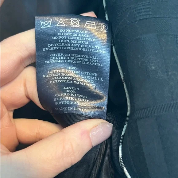 Burberry Black Plaid Pea Coat 12 - Picture 4 of 7